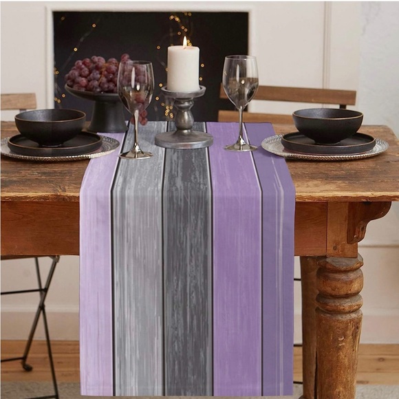 New Purple rustic farmhouse table runner - Picture 3 of 3
